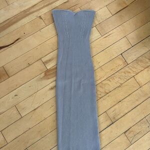 Zara Gray Strapless Dress